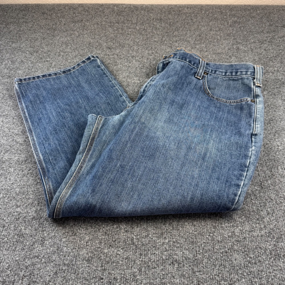 Carhartt Relaxed Fit Jeans Mens 42x28 Blue Excellent Straight Leg Workwear Denim